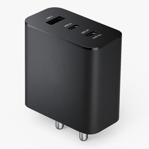 Image of 65W Super Fast Charger Adapter Compatible with Phone 1 / Phone 2A / 2a Plus / 2 /Buds, 65w GaN Power Charger Adapter for Mobile, Type C Charging Adaptor (Black)