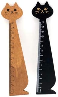 Amazon  ロジック 定規 [猫 木 ものさし 15cm] ねこ 文房具 2種類 