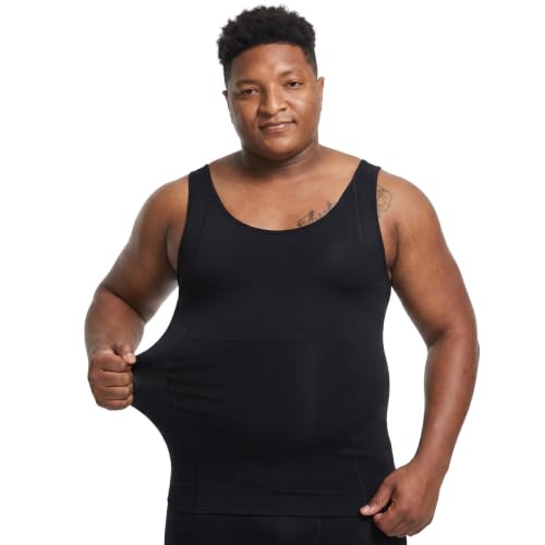 Image of SHAPERLUV Mens Compression Shirt Tank Top 2.0 Sleeveless Body Shaper - Compression Shirts for Men Shapewear Undershirt