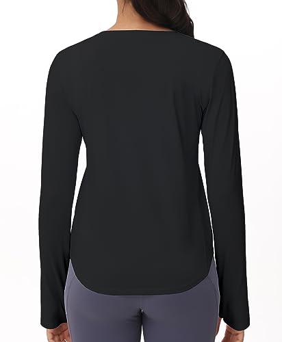 THE GYM PEOPLE Women's Long Sleeve Workout Shirts Athletic Crewneck Hiking Tops with Thumb Hole4