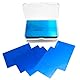 Boaby 50 Stück Metall Visitenkarten, Leere Visitenkarten Aus Aluminiumlegierung Visitenkarte Lasergravurkarte 0,22 mm/8,6 X 5,4 cm, Für Bürokundenkarten DIY Geschenk(Blau)