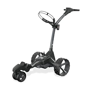 Motocaddy M7 GPS Remote Electric Golf Caddy – Electric Golf Push Cart with Remote, Touchscreen, Integrated GPS, Advanced Analytics Tracking, and Auto Downhill Control – Accessories Included (Black)