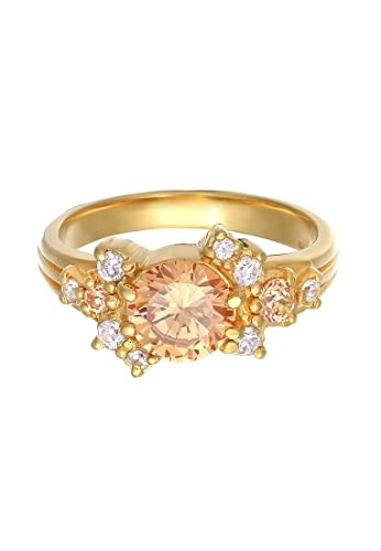 Bague cocktail Elli en argent plaqué or, le bijou idéal pour vos soirées