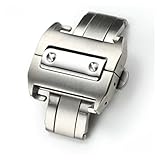 Color plata MAYALI 18mm 21mm de Acero Inoxidable desplegable Cierre Hebilla Compatible con Sant 100 Reloj Correa Strap Reloj de Plata Relojes de Cierre Accesorios