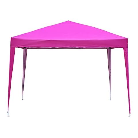 GDY 10'x10' Outdoor Canopy Tent, Commercial Instant Gazebos, Portable Shelter Canopies (Pink-White) Cover
