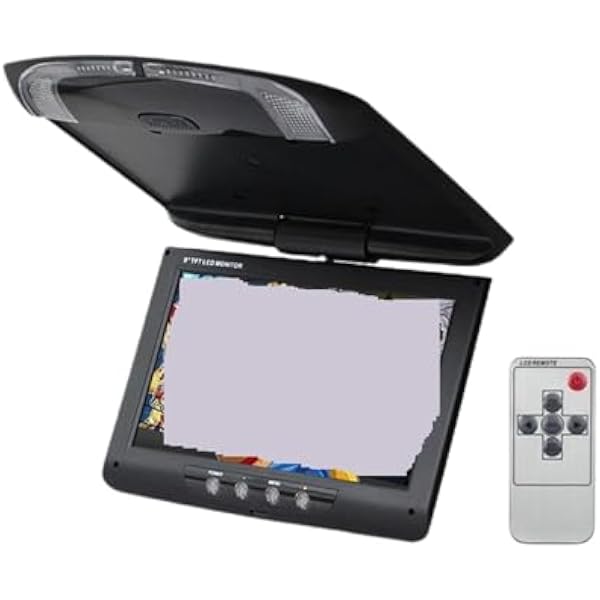 9-calowy Monitor Dachowy LCD Z Odchylanym Ekranem, Multimedialny Wyświetlacz Wideo Montowany Na Suficie(Black)