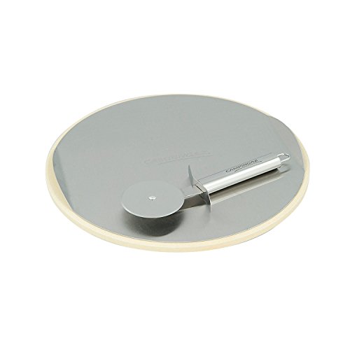 Campingaz Pizzasteen voor het Culinary Modular System met snijwiel, roestvrijstalen dienblad voor eenvoudig aanbrengen van het kookproduct, Ø 30 cm, gewicht 1,56 kg