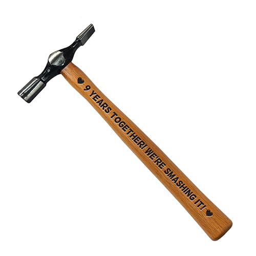 Red Ocean 9 Year Anniversary Engraved Hammer 9th Anniversary Gift for Boyfriend Husband Gift for Him