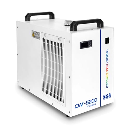 S&A EU Stock CW-5200TH 7L Refroidisseur d'eau Industriel Genuine Industrial Water Chiller Refroidissement pour Machine à découper Laser CO2 100W 130W 150W...