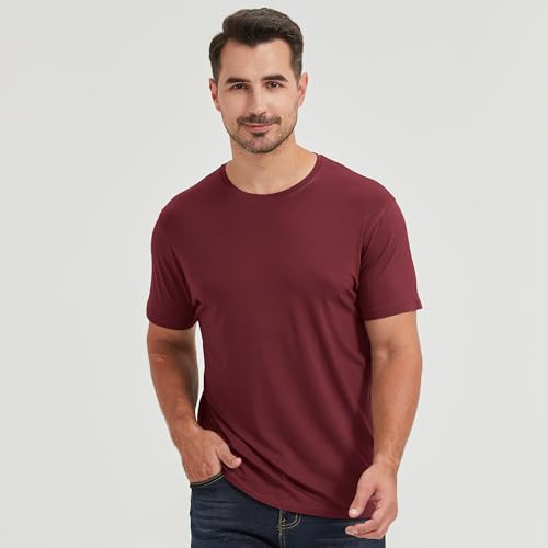 Image of netdraw Men's Ultra Soft Bamboo Viscose Cotton T-Shirt S-3XL | Moisture Wicking, Lightweight, Cool-Touch, Everyday Casual, Lounge, Sleep & Undershirt