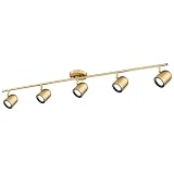 FEMILA 44" Adjustable LED Track Light - 4000K Gold Ceiling Track Lighting Fixture, Rotatable | Modern Kitchen Track Lights | Versatile LED Track Lighting Kit, 4FS78TL-5 BG
