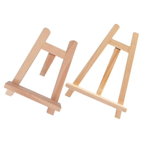 ifundom 2 Caballetes de Madera Beige para Pintar Estantes Portátiles, Soporte de Pintura Adecuado para Exhibición en Aulas Interiores y Transporte Fácil