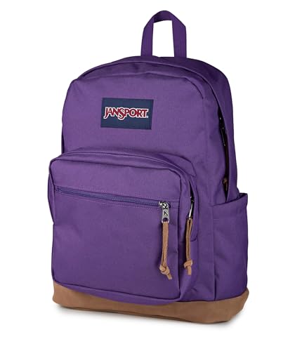 Image of JanSport Right Pack Backpack - Durable Daypack with Padded 15 inch Laptop Sleeve, Spacious Main Compartment & Integrated Water Bottle Pocket - Grape Jelly