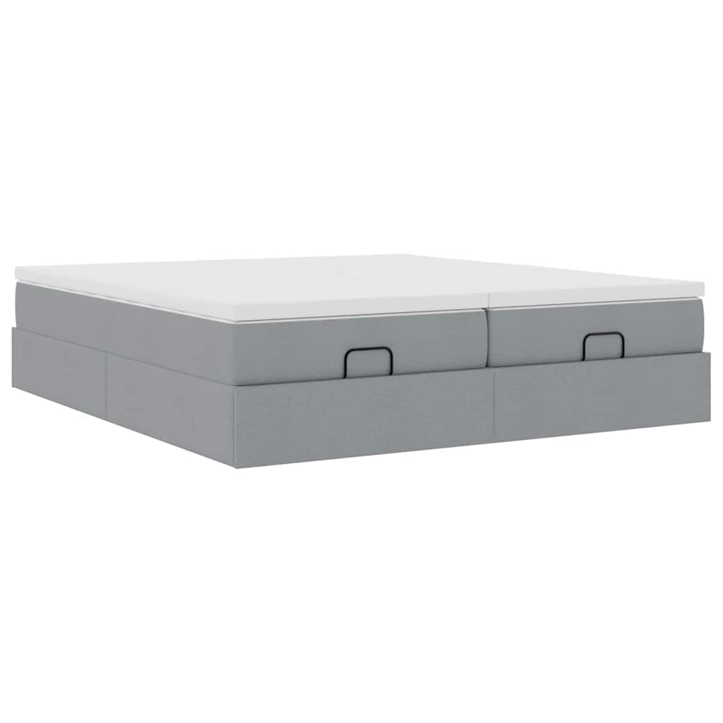 Generico Struttura Letto Pouf con Materassi 160x200 cm in Tessuto,Letti e telai per Letti,3311234