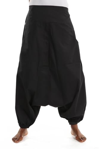 FANTAZIA Sarouel Femme Homme Printemps ete Basic Ethnic - Taille S au XXXL Noir