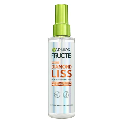 Garnier Fructis Diamond Liss - Spray Cheveux Lissant Brillance Diamant pour Cheveux Lisses & Brillants - Thermo Protecteur - Kératine Végétale & Huile...