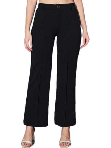 Image of Sheetal Associates Women's Regular Fit Polycotton Solid Casual Trouser