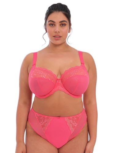 Image of Elomi Women's Charley Stretch Plunge Bra: Stretch Lace & Mesh, Racerback Option. Low Plunge UK Sizes D-JJ, US Sizes D-N