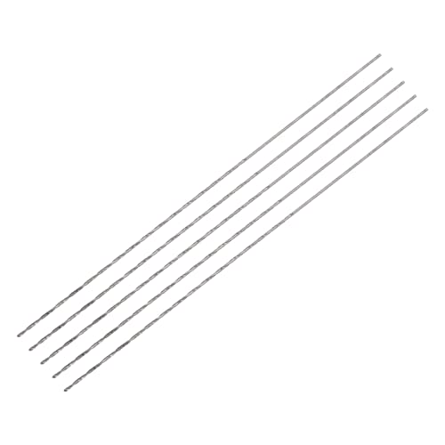 Mini foret hélicoïdal 0.6mm avec tige droite extra longue 80mm uxcell en acier rapide pour aluminium