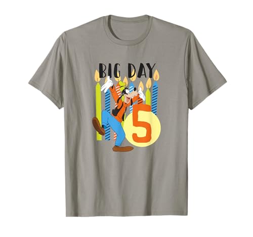 T-shirt Dingo 5 ans Disney Goofy Birthday Big Day coloris blanc taille enfant