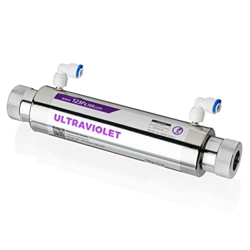 iSpring UVF11A UV Ultraviolet Light Water Filter with Smart Flow Control Switch 11W, 110V, 10-INCH