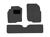 Tapis de Voiture Compatible avec Nissan Almera Tino Type V10 (Construction 1998 2006), Deluxe Gris | 3 pcs. | Contour Argent