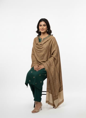 Image of KTI Women stylish multicolor embroidered woolen shawl