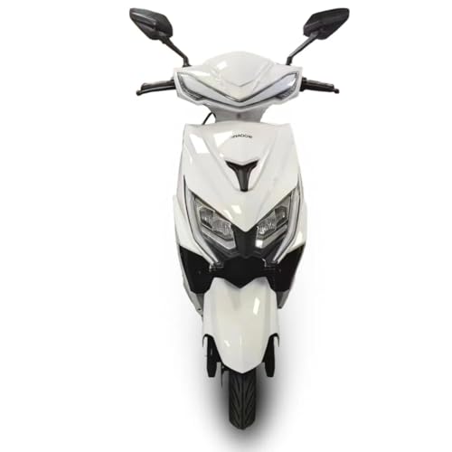 Image of Electric Scooter for Adult with 48V 30AH Lithium Battery, 50-60km Range, 35-40km /h Speed, Disc & Drum Brakes, LED or LCD Headlight, Comfortable Seat, Non-RTO, 1Year Battery Warranty (White)