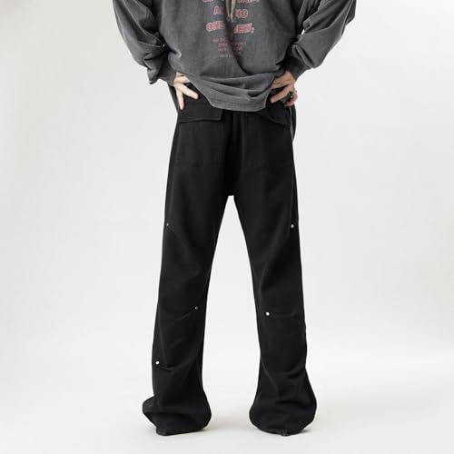 Men's Summer Jeans Wrinkled Americana Loose Casual Denim Trousers4