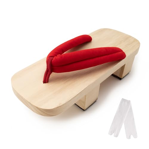 Image of Japanese Shoes Geta Wooden Clogs with Tabi Socks for Men Women