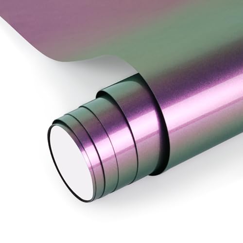 NANAPLUMS Chamäleon Plotterfolie Textil - Heat Transfer Vinyl PU Transferfolie Plotter Flexfolie für Textilien, zum Aufbügeln für DIY T-Shirt, Stoffe (Chamäleon E4)