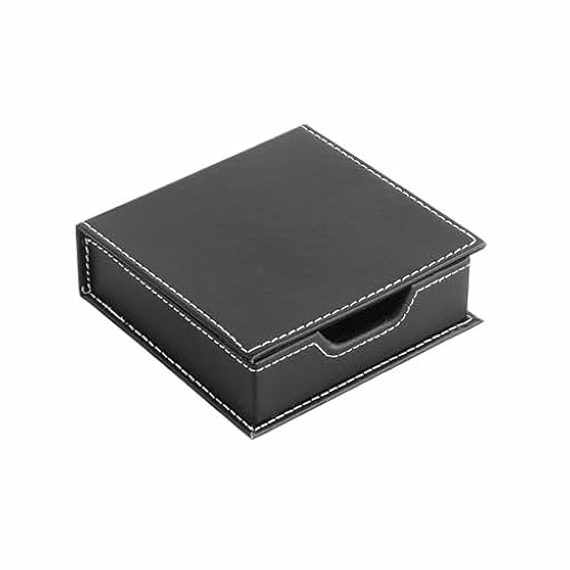 Soporte de cuero para notas adhesivas, dispensador de notas, organizador para escritorio, hogar, oficina, libros, cuaderno (negro) | Ya disponible en tu tienda friki favorita! En mundofriki.es!