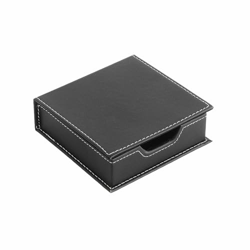 Soporte de cuero para notas adhesivas, dispensador de notas,