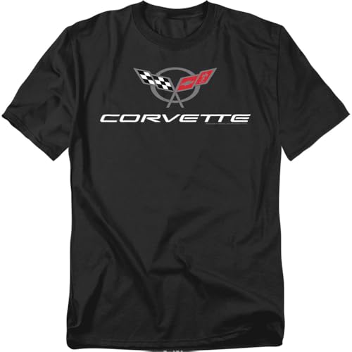Popfunk Chevy Corvette Chevrolet Vintage GM Car Logo T Shirt (Large)
