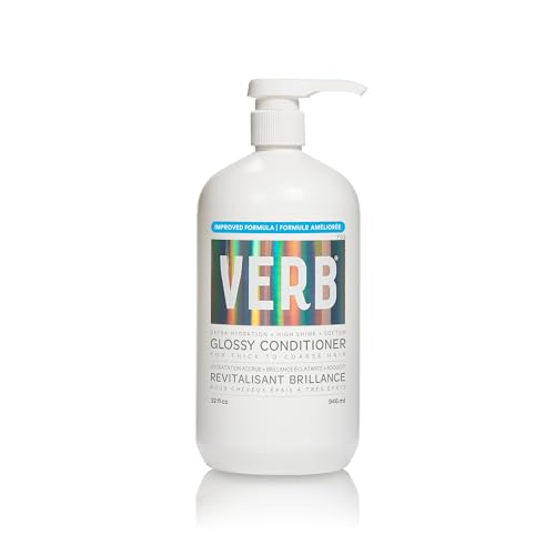 VERB Glossy Conditioner – Conditions, Detangles + Adds High Shine for Thick to Coarse Hair – Vegan, No Parabens or Harmful Sulfates