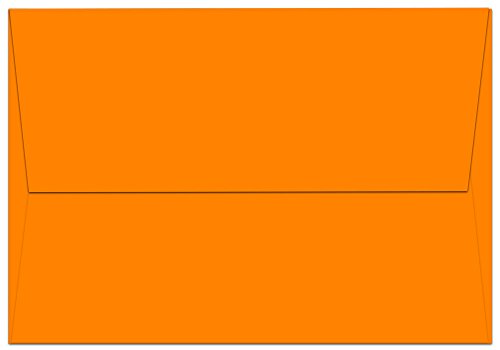 Note Card Cafe A1 5.125 x 3.625 in Orange Envelopes | 100 Pack | Sealable, Square Flap, Blank | Perfect for Invitations, Greeting Cards, Baby Showers, Weddings, Mailing, Crafts, Notes | Printable