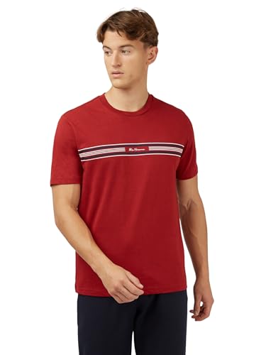 Ben Sherman Men's Seasonal Stripe T-Shirt, Red, X-Small