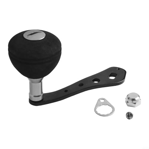 Mango de carrete de pesca de aleación de aluminio con manivela de repuesto de agarre EVA para Daiwa para balsa Abu Baitcasting y carretes de pesca de tambor, mango simple y doble (perilla única)