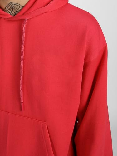 Image of Veirdo Cotton Fleece Regular Fit Hooded Sweatshirt Full Sleeves Solid Jumper Hoodie for Men /Boys