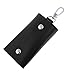 APLVFFZH Fashion Leather Key Pack Key Chain Key Holder Key Hook Waist Padlock Bag, Black, 10×6×2cm