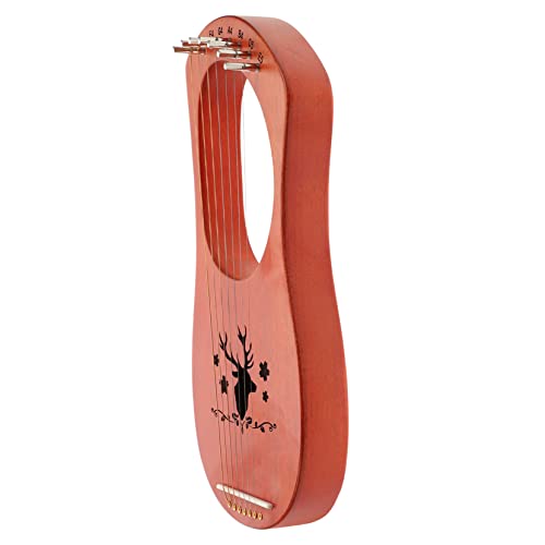 BESPORTBLE Wooden Harp Beginner Harp Music for Adults Chinese Instrument 7 Strings for Music Lovers