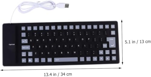 Image of Bluetooth Keyboard, Foldable, Soft Silicone Waterproof Dustproof, Quiet Design Ultra Lightweight, Thin Easy to Carry,Silicone Keyboard Compatible with Windows Android iOS Mac Black