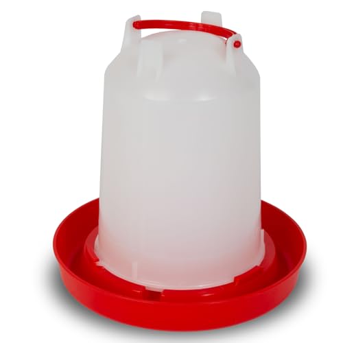 EBERTH Geflügel Hühnertränke mit 1,5 L Kapazität, Geflügeltränke, Wassertränke, Automatische Wasserspender, PP-Copolymer, Zubehör für landwirtschaftliche Betriebe, Tragegriff