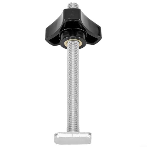 Desiumite Accessoires de rail en T pour fixations coulissantes M8, comprend une tige filetée M8, compatible avec les fraiseuses et les scies de table (poignée à écrou M8 + vis en T)