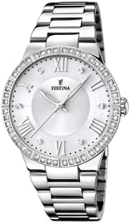 Festina Damen Analog Quarz Uhr mit Edelstahl Armband F16719/1