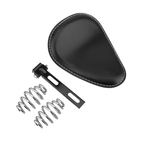 Siège solo noir moto Custom Bobber avec ressorts et kit de montage 3"