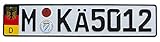 International Tie European German Euro License Plate with Random Numbers (Munich)