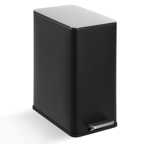 Caneca de basura rectangular acero inoxidable 15L