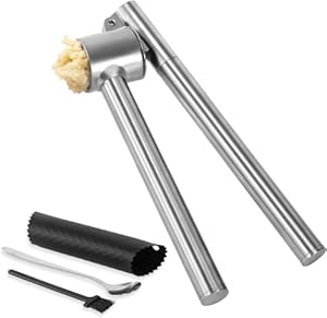 Mempedont Knoblauchpresse mit Schäler Set