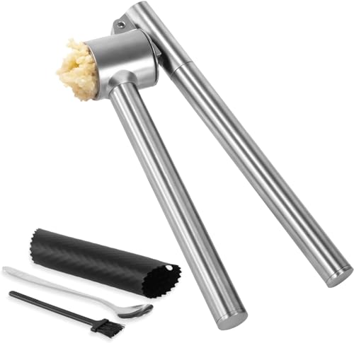 Mempedont Knoblauchpresse mit Schäler Set